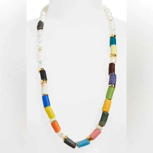 Lizzie Fortunato Daydreamer Pearl & Beaded Long Necklace - Picture 1 of 5